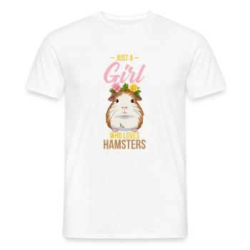 Nur Ein Mädchen, Das Hamster T-Shirt Liebt - Männer T-Shirt - Weiß - Vorne - AI Model Male 178 dark (178cm)