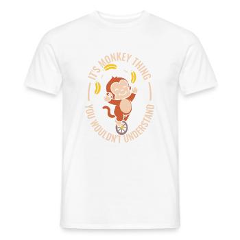 It's monkey thing they wouldn't understand - Men's T-Shirt - white - Front - AI Model Male 178 dark (178cm)