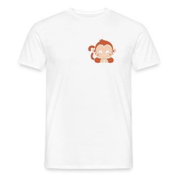 Monkey In A Bag - Men's T-Shirt - white - Front - AI Model Male 178 dark (178cm)