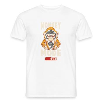 Monkey mode on - Men's T-Shirt - white - Front - AI Model Male 178 dark (178cm)
