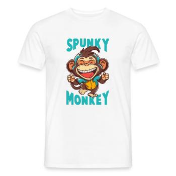 Spunky Monkey - Men's T-Shirt - white - Front - AI Model Male 178 dark (178cm)