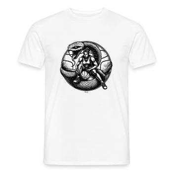 BLACK BASKETBALL MAMBA KOBE BEAN MENTALITY 6 - Männer T-Shirt - Weiß - Vorne - AI Model Male 178 dark (178cm)