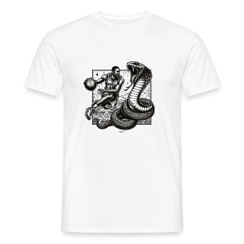 BLACK BASKETBALL MAMBA KOBE BEAN MENTALITY 3 - Männer T-Shirt - Weiß - Vorne - AI Model Male 178 dark (178cm)