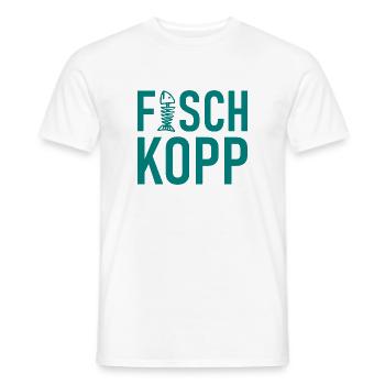 Fischkopp Fisch Fischkopf Küste Angler Fischer - Männer T-Shirt - Weiß - Vorne - AI Model Male 178 dark (178cm)