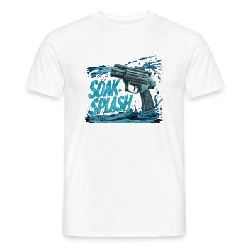 SOAK SPLASH - Men's T-Shirt - white - Front - AI Model Male 178 dark (178cm)