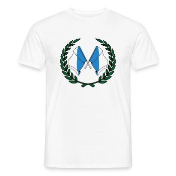 Drapeaux : Province de Zurich, Suisse, couronne de laurier - T-shirt homme - blanc - Devant - AI Model Male 178 dark (178cm)