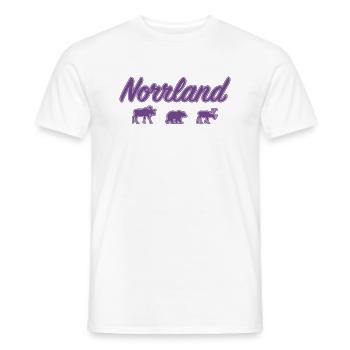Norrland Lettering Silhouette Sweden Purple - Men's T-Shirt - white - Front - AI Model Male 178 dark (178cm)