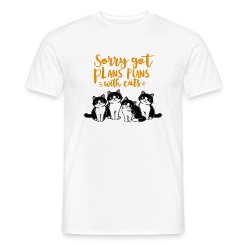 Catswith plans #2 - Männer T-Shirt - Weiß - Vorne - AI Model Male 178 dark (178cm)