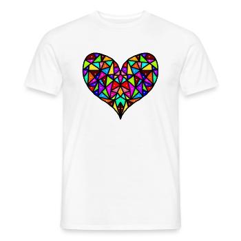 Colourful Heart - Men's T-Shirt - white - Front - AI Model Male 178 dark (178cm)