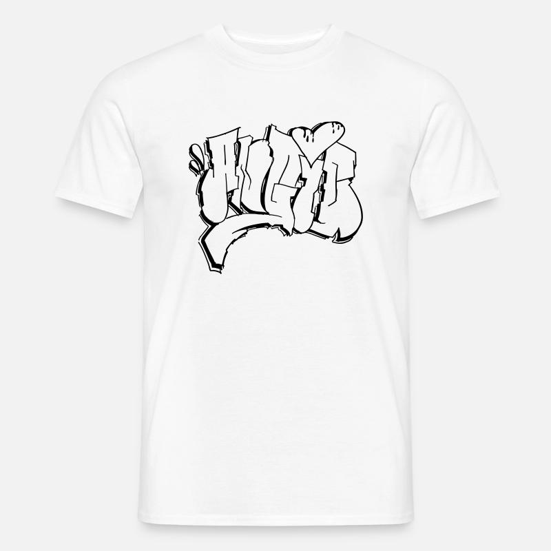 Angel bubble-font - Männer T-Shirt - Weiß