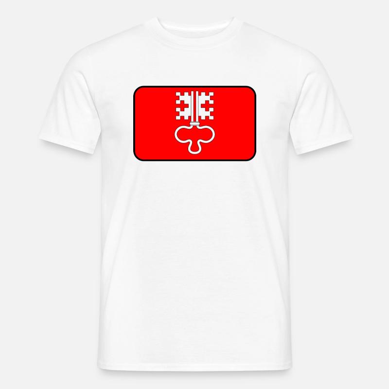 Flaggenvignette oder Logo von Nidwalden - Männer T-Shirt - Weiß
