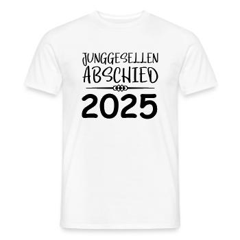 Enterrement de vie de garçon 2025 - T-shirt homme - blanc - Devant - AI Model Male 178 dark (178cm)