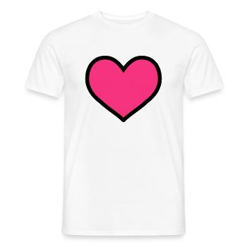 herz - Männer T-Shirt - Weiß - Vorne - AI Model Male 178 dark (178cm)