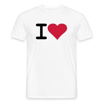 love2 - Männer T-Shirt - Weiß - Vorne - AI Model Male 178 dark (178cm)