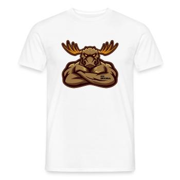 Ace original Moose Mascot - T-shirt homme - blanc - Devant - AI Model Male 178 dark (178cm)