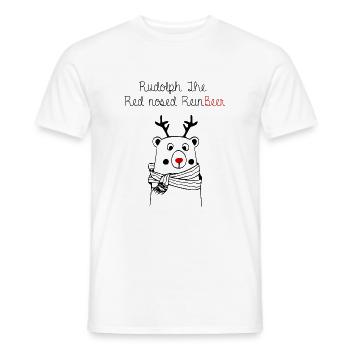 Rudolph das ReinBeer - Männer T-Shirt - Weiß - Vorne - AI Model Male 178 dark (178cm)