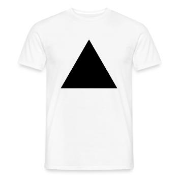 Minimalistic triangle - Männer T-Shirt - Weiß - Vorne - AI Model Male 178 dark (178cm)