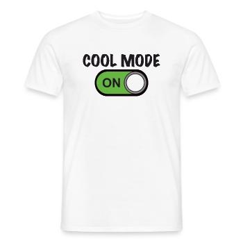 COOL MODE ON - Men's T-Shirt - white - Front - AI Model Male 178 dark (178cm)
