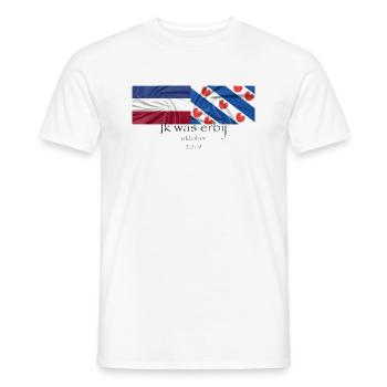 boeren protest, nederlanse en friese vlag - Heren T-shirt - wit - Voor - AI Model Male 178 dark (178cm)