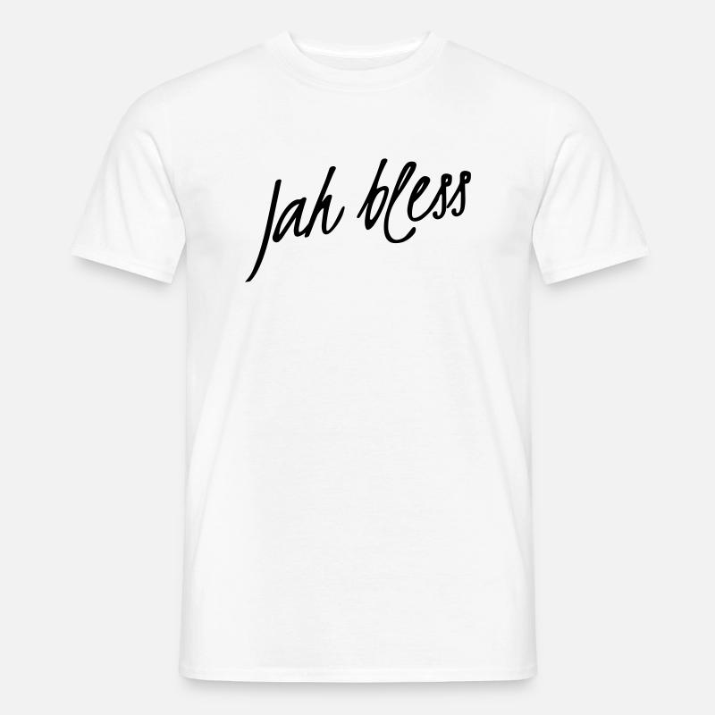 Jah bless - Männer T-Shirt - Weiß