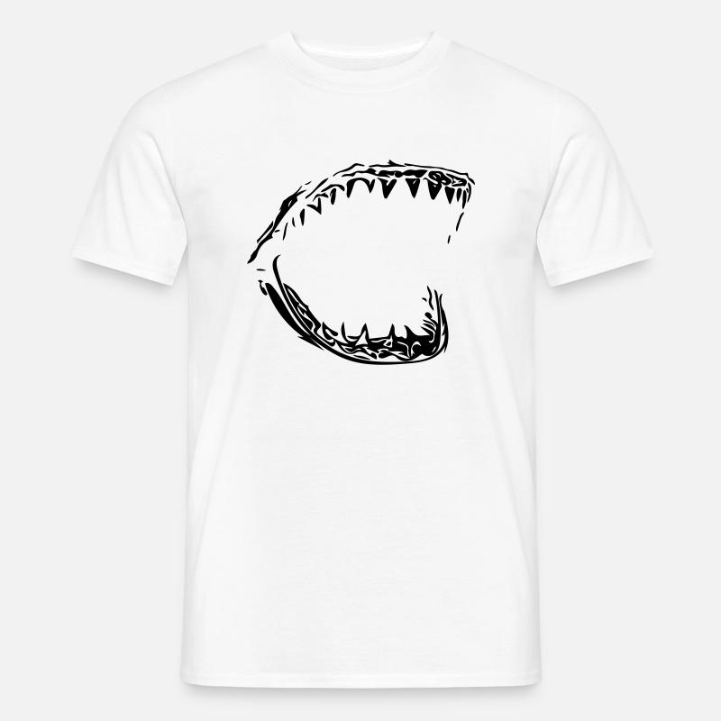 Giant vector shark bit - Men’s T-shirt - white