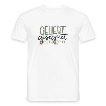 Geliebt gesegnet getragen bunt - Männer T-Shirt - Weiß - Vorne - AI Model Male 178 dark (178cm)