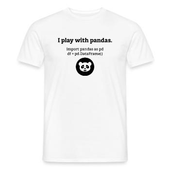 Pandas Datenwissenschaft Informatik Geschenk - Männer T-Shirt - Weiß - Vorne - AI Model Male 178 dark (178cm)
