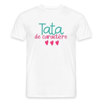 Tata de caractère - T-shirt homme - blanc - Devant - AI Model Male 178 dark (178cm)