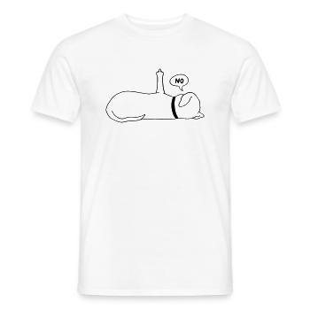 Lazy Dog Dog Lover Dog Owner Saying - Men's T-Shirt - white - Front - AI Model Male 178 dark (178cm)