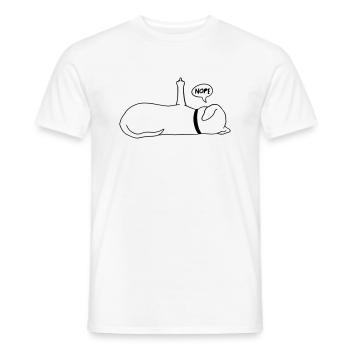 Lazy Dog Dog Lover Dog Owner Saying - Men's T-Shirt - white - Front - AI Model Male 178 dark (178cm)