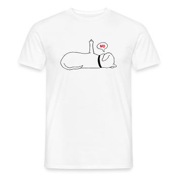 Lazy Dog Dog Lover Dog Owner Saying - Men's T-Shirt - white - Front - AI Model Male 178 dark (178cm)