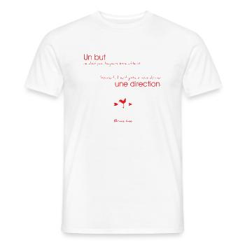 Citation de Bruce Lee - T-shirt homme - blanc - Devant - AI Model Male 178 dark (178cm)