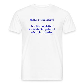 011 Nordseeaner Schlecht gelaunt dunkel - Männer T-Shirt - Weiß - Vorne - AI Model Male 178 dark (178cm)