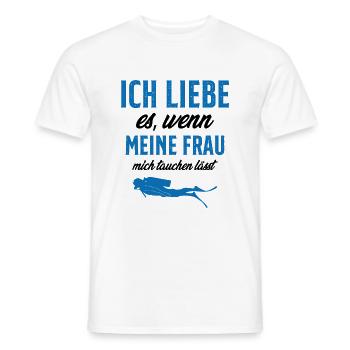 tauchen gehen lässt - Männer T-Shirt - Weiß - Vorne - AI Model Male 178 dark (178cm)