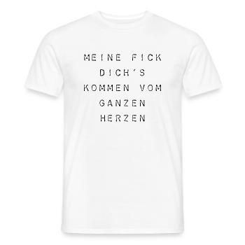 T-Shirt "Meine Fick Dich's" - Männer T-Shirt - Weiß - Vorne - AI Model Male 178 dark (178cm)