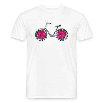 Bike - Men's T-Shirt - white - Front - AI Model Male 178 dark (178cm)