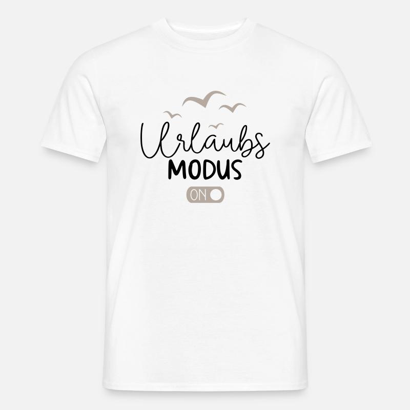 Urlaubsmodus - Männer T-Shirt - Weiß