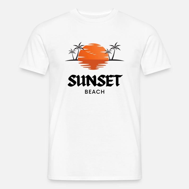 SUNSET Beach - Männer T-Shirt - Weiß