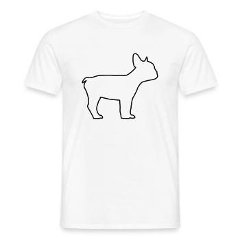 Contours du bouledogue anglais 1 - T-shirt homme - blanc - Devant - AI Model Male 178 dark (178cm)