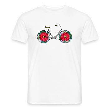 Bike - Men's T-Shirt - white - Front - AI Model Male 178 dark (178cm)
