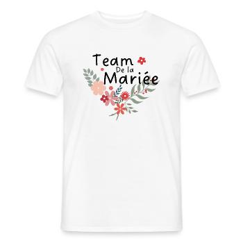 Floral Bridal Team-Bride Team - Men's T-Shirt - white - Front - AI Model Male 178 dark (178cm)
