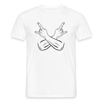 Cool Hands Symbol - Men's T-Shirt - white - Front - AI Model Male 178 dark (178cm)