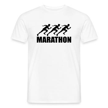 marathon - Men's T-Shirt - white - Front - AI Model Male 178 dark (178cm)