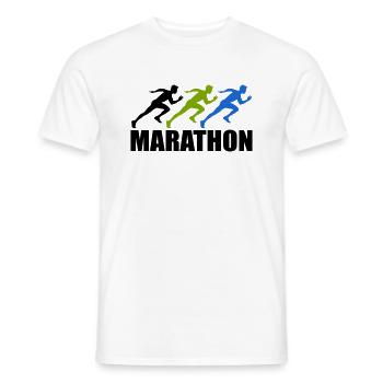 marathon - Men's T-Shirt - white - Front - AI Model Male 178 dark (178cm)