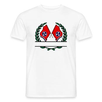 Drapeaux État Tennessee Laurel Couronne Bannière - T-shirt homme - blanc - Devant - AI Model Male 178 dark (178cm)
