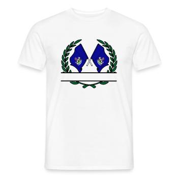 Fahnen USA Maine Lorbeerkranz Banner - Männer T-Shirt - Weiß - Vorne - AI Model Male 178 dark (178cm)