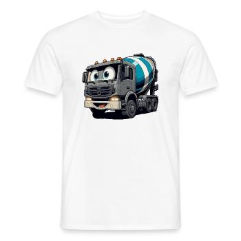 Bétonnière Junior - T-shirt homme - blanc - Devant - AI Model Male 178 dark (178cm)