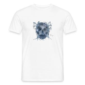 Skull (für blaue Shirts) - Männer T-Shirt - Weiß - Vorne - AI Model Male 178 dark (178cm)