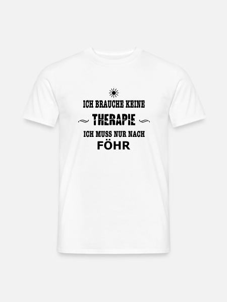THERAPIE Föhr SONNE - Männer T-Shirt - Weiß