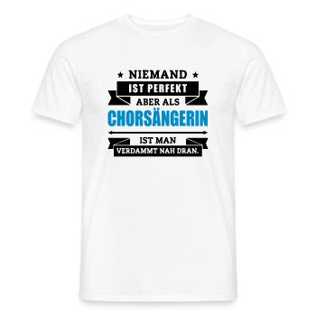 Funshirt Chorsängerin - Männer T-Shirt - Weiß - Vorne - AI Model Male 178 dark (178cm)